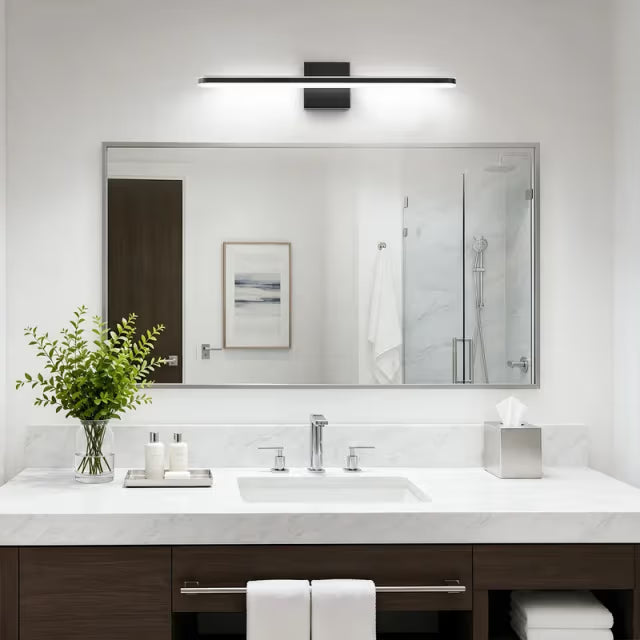 The Vespera Seamless Linear Chrome LED Vanity Light