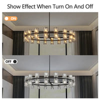 The Orion Crystal Cylinder Ring Chandelier