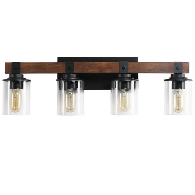 The Aspen Wood Beam Vanity Light