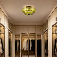 The Elysian Dual-Tiered Amber Crown Ceiling Light