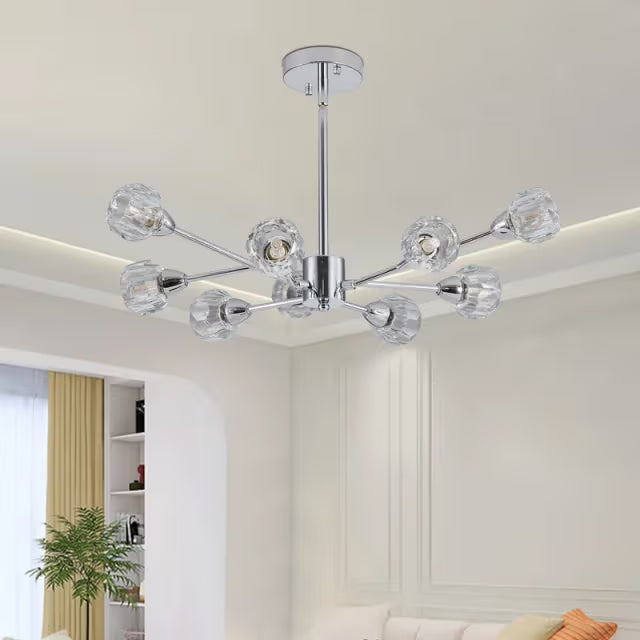 The Orion Radial Crystal Globe Chandelier