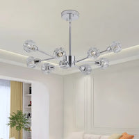 The Orion Radial Crystal Globe Chandelier