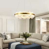 The Astoria Alabaster Ring Chandelier