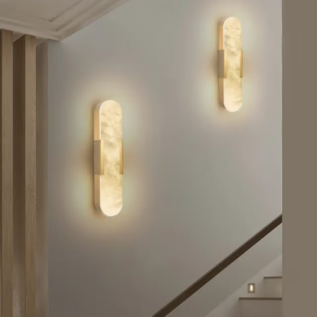 The Elara Alabaster Wall Sconce (Set of 2)