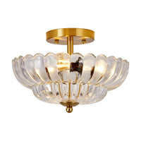 The Elysian Dual-Tiered Amber Crown Ceiling Light