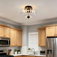 The Elysian Dual-Tiered Amber Crown Ceiling Light