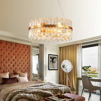 The Solstice Gold Prism Ring Chandelier