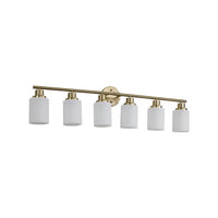The Lucerne Frosted Cylinder Vanity Light