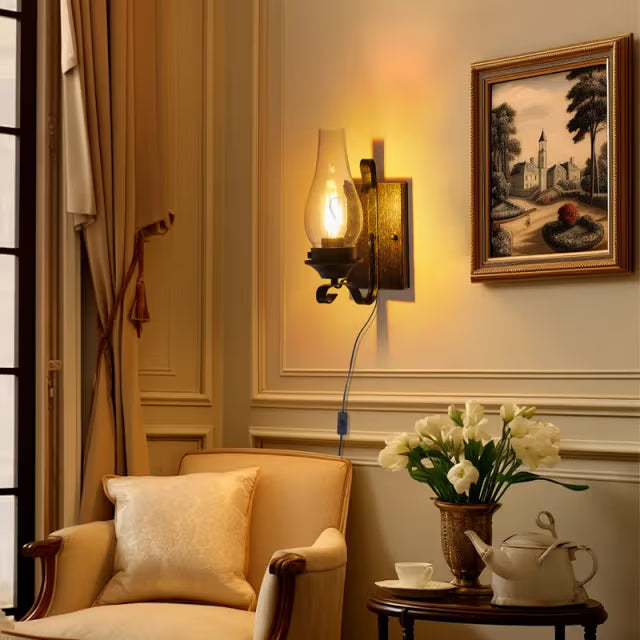 The Kensington Hurricane Glass Plug-In Sconce (Set of 2)