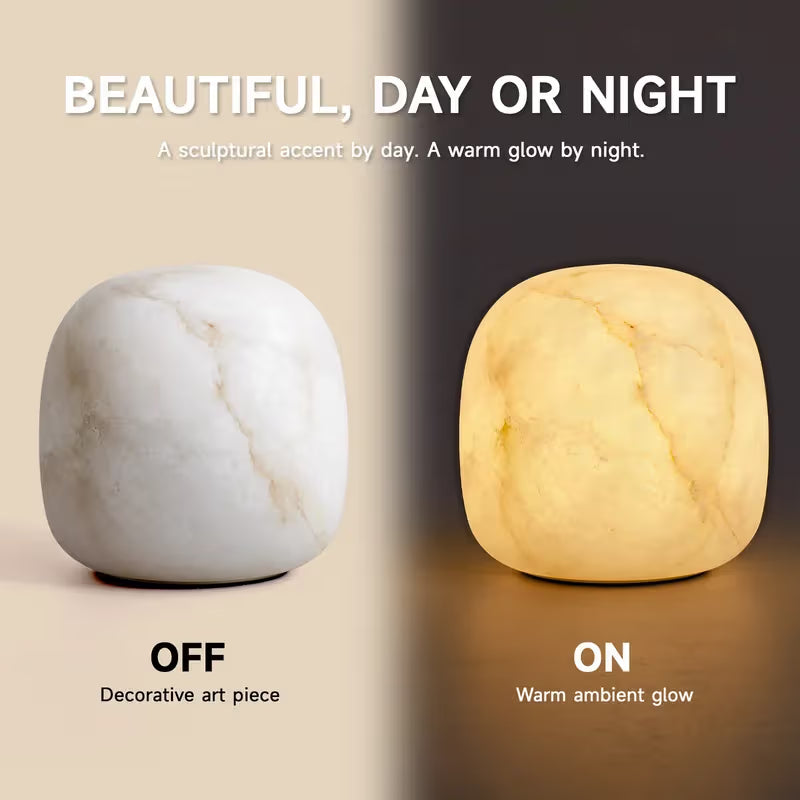 The Orion Cordless Alabaster Table Lamp