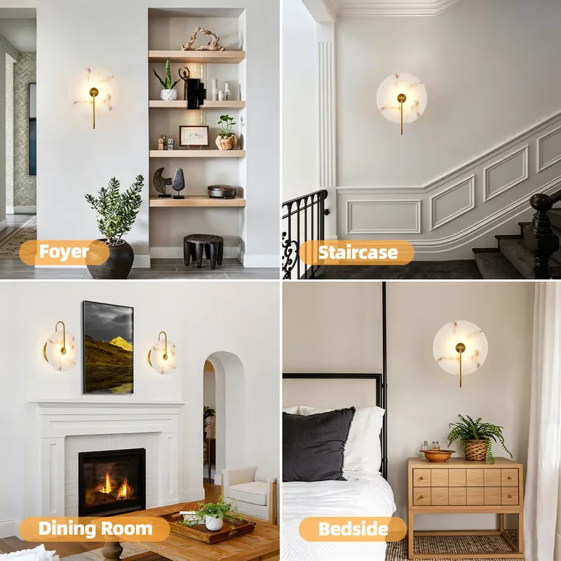 The Selene Alabaster Wall Sconce