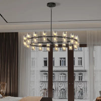 The Orion Crystal Cylinder Ring Chandelier