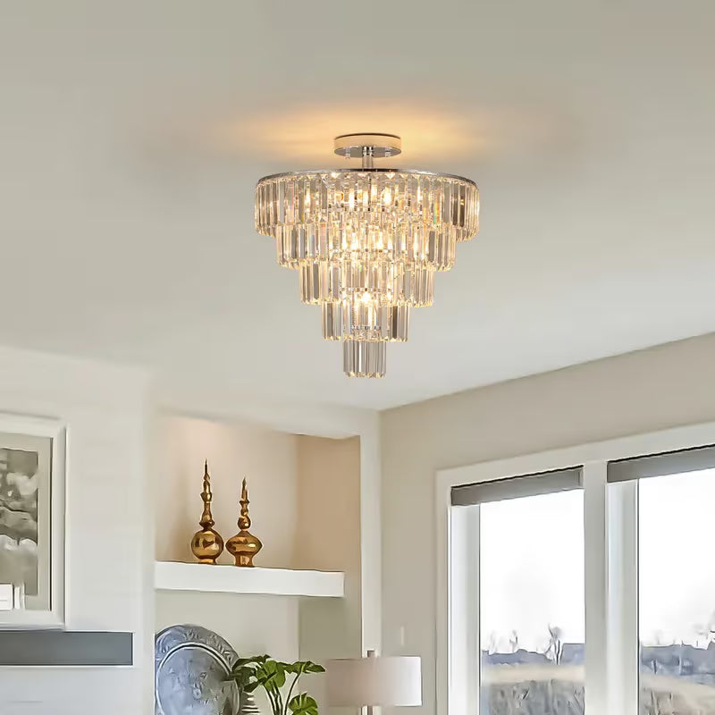 The Astoria Cascading Crystal Tier Chandelier
