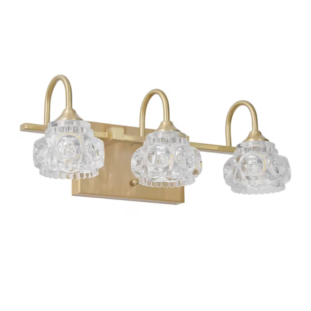 The Lucerne Carved Crystal Vanity Light