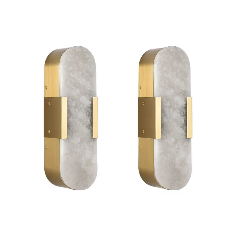 The Elara Alabaster Wall Sconce (Set of 2)