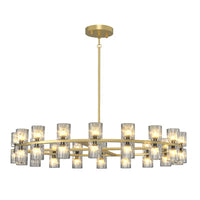The Orion Crystal Cylinder Ring Chandelier