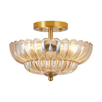 The Elysian Dual-Tiered Amber Crown Ceiling Light