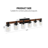 The Aspen Wood Beam Vanity Light