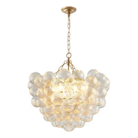 The Luna Fluted Glass Orb Chandelier