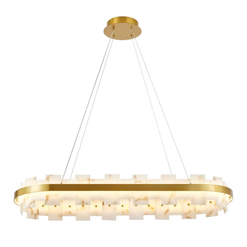 The Kensington Alabaster Ring Chandelier