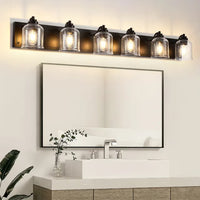 The Sorrento Seeded Glass Farmhouse Vanity Light