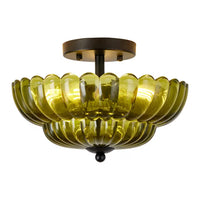 The Elysian Dual-Tiered Amber Crown Ceiling Light