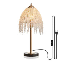The Vespera Crystal Waterfall Table Lamp
