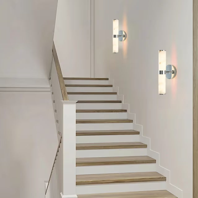 The Solstice Linear Marble Wall Light (Set of 2)
