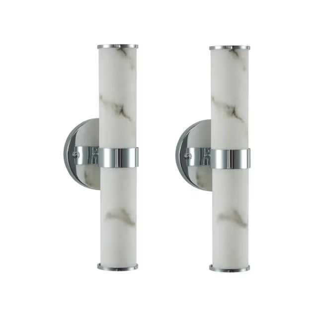 The Solstice Linear Marble Wall Light (Set of 2)