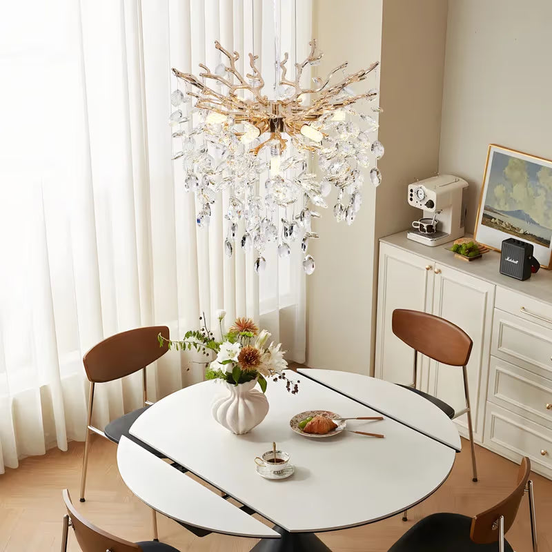 The Elysian Crystal Droplet Branch Chandelier