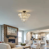 The Astoria Cascading Crystal Tier Chandelier