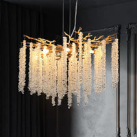 The Aurelius Crystal Raindrop Branch Chandelier