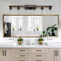 The Aspen Wood Beam Vanity Light