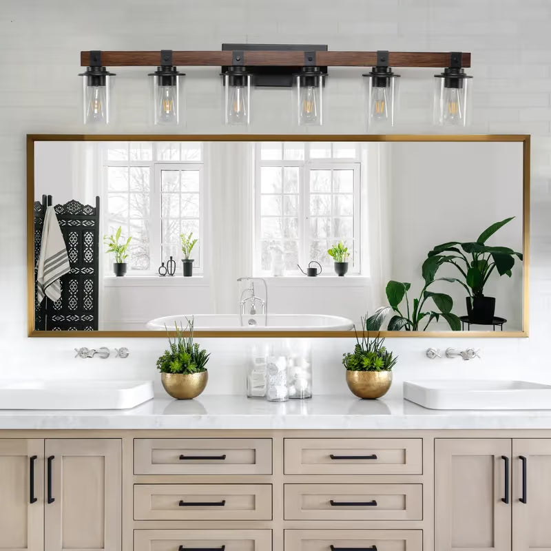 The Aspen Wood Beam Vanity Light