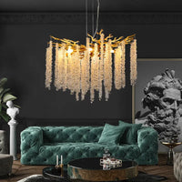 The Aurelius Crystal Raindrop Branch Chandelier