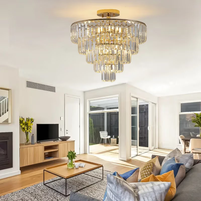 The Astoria Cascading Crystal Tier Chandelier