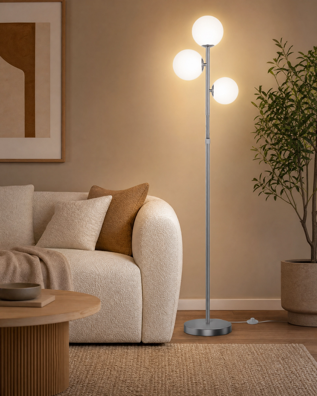 The Celeste 3-Globe Floor Lamp