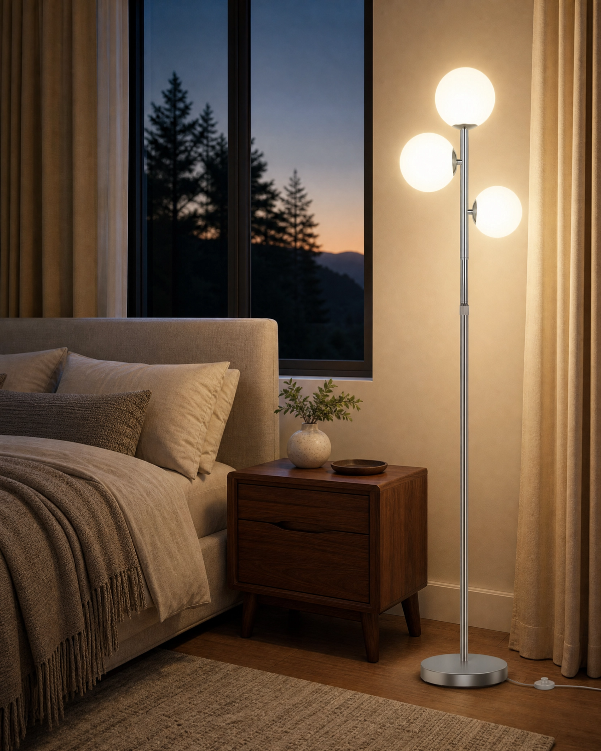 The Celeste 3-Globe Floor Lamp