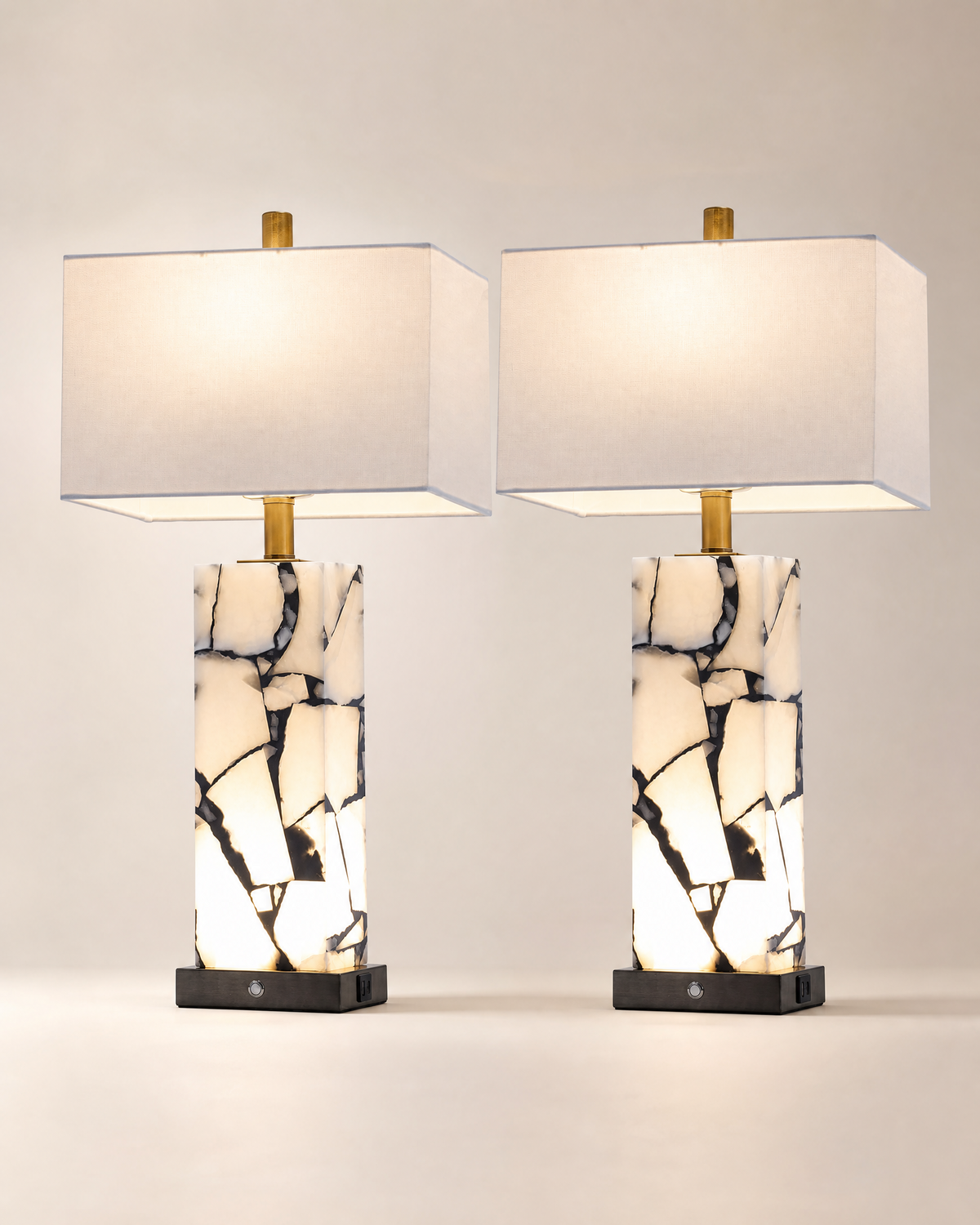 The Anya Illuminated Mosaic Table Lamp