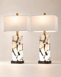 The Anya Illuminated Mosaic Table Lamp