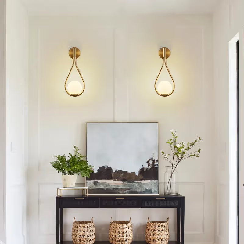 The Aurora Gilded Leaf Wall Sconce (Set of 2)