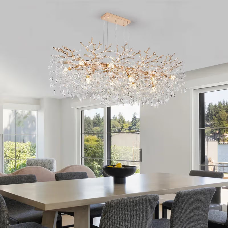The Elysian Crystal Droplet Branch Chandelier