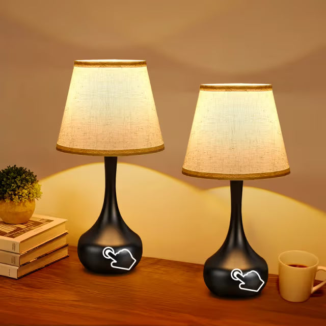The Vespera Linen Shade Bedside Lamp