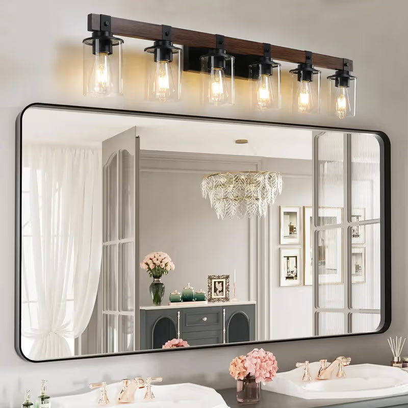 The Aspen Wood Beam Vanity Light