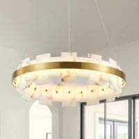 The Astoria Alabaster Ring Chandelier