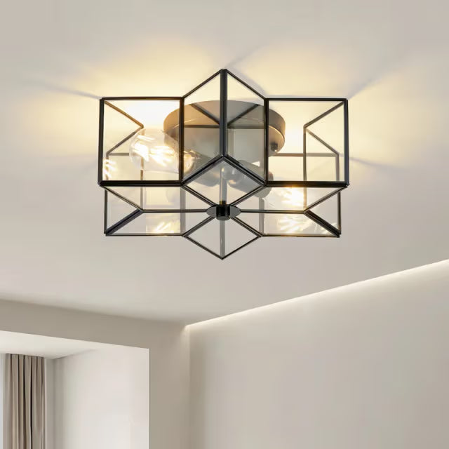 The Astoria Geometric Glass Canopy Light