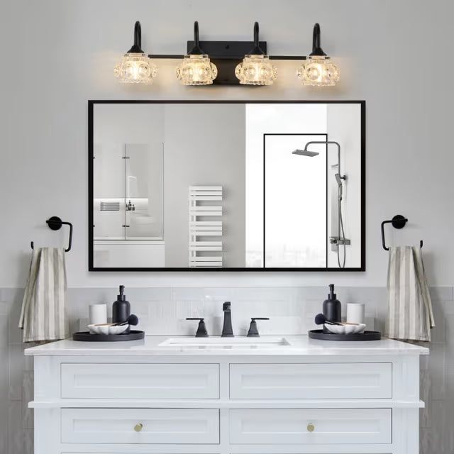 The Lucerne Carved Crystal Vanity Light