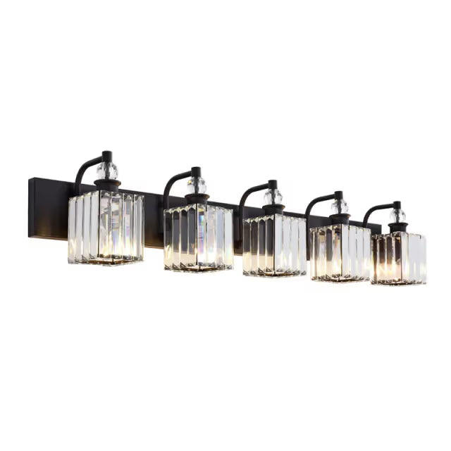 The Calisto Crystal Prism Vanity Light