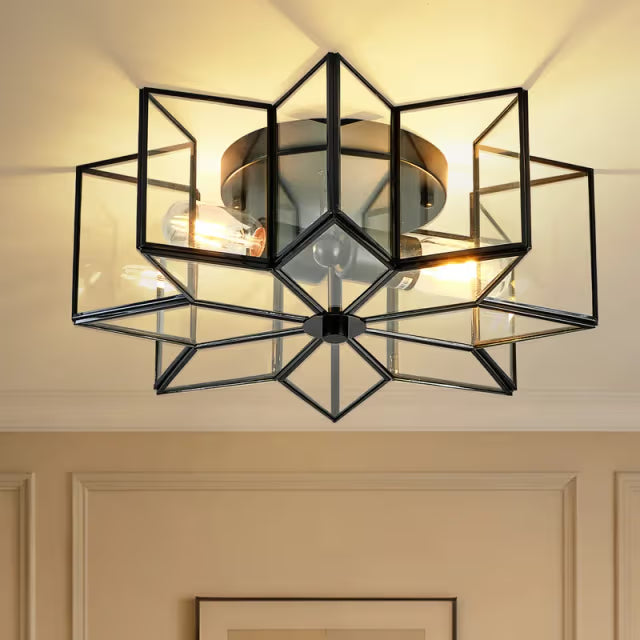 The Astoria Geometric Glass Canopy Light