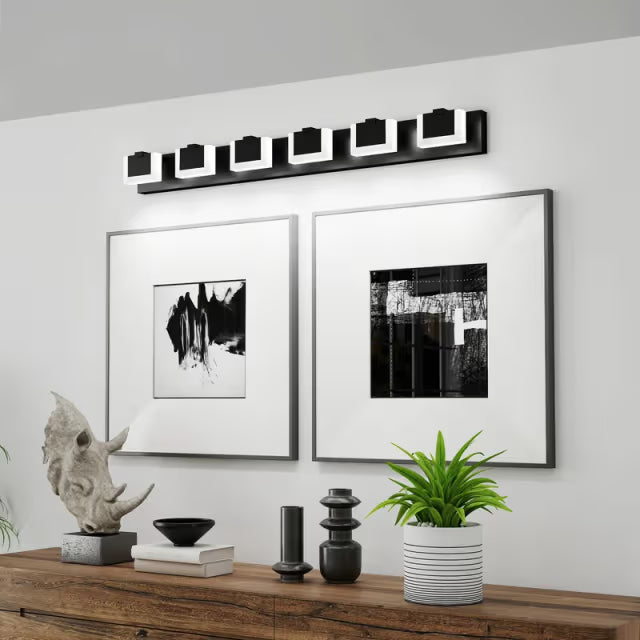 The Lucerne Geometric Square LED Vanity Light